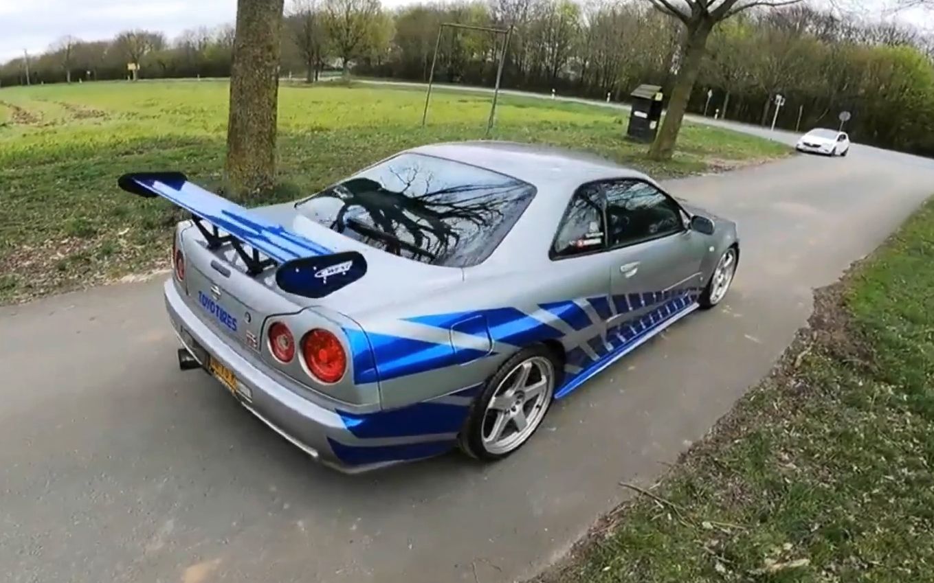 r34公路试驾以速度与激情2中保罗沃克座驾为原型改装