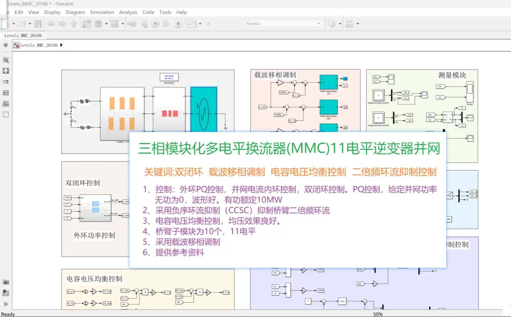 三相模块化多电平换流器(MMC)11电平逆变器并网哔哩哔哩bilibili