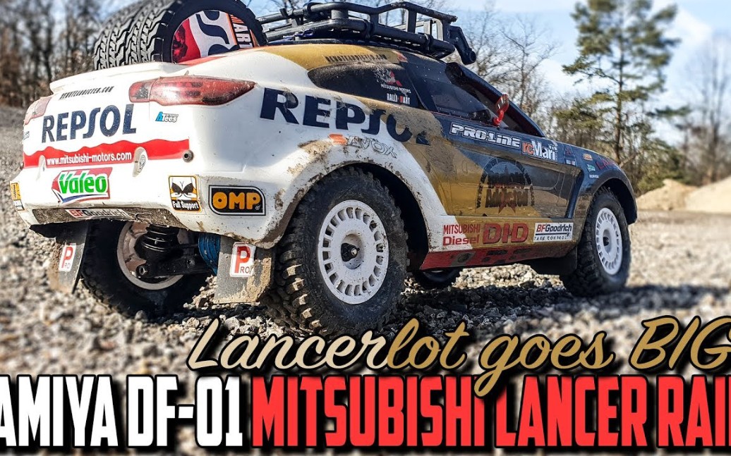 【户外野跑】田宫rc遥控越野车 df-01三菱 lancer dakarrally 达喀尔