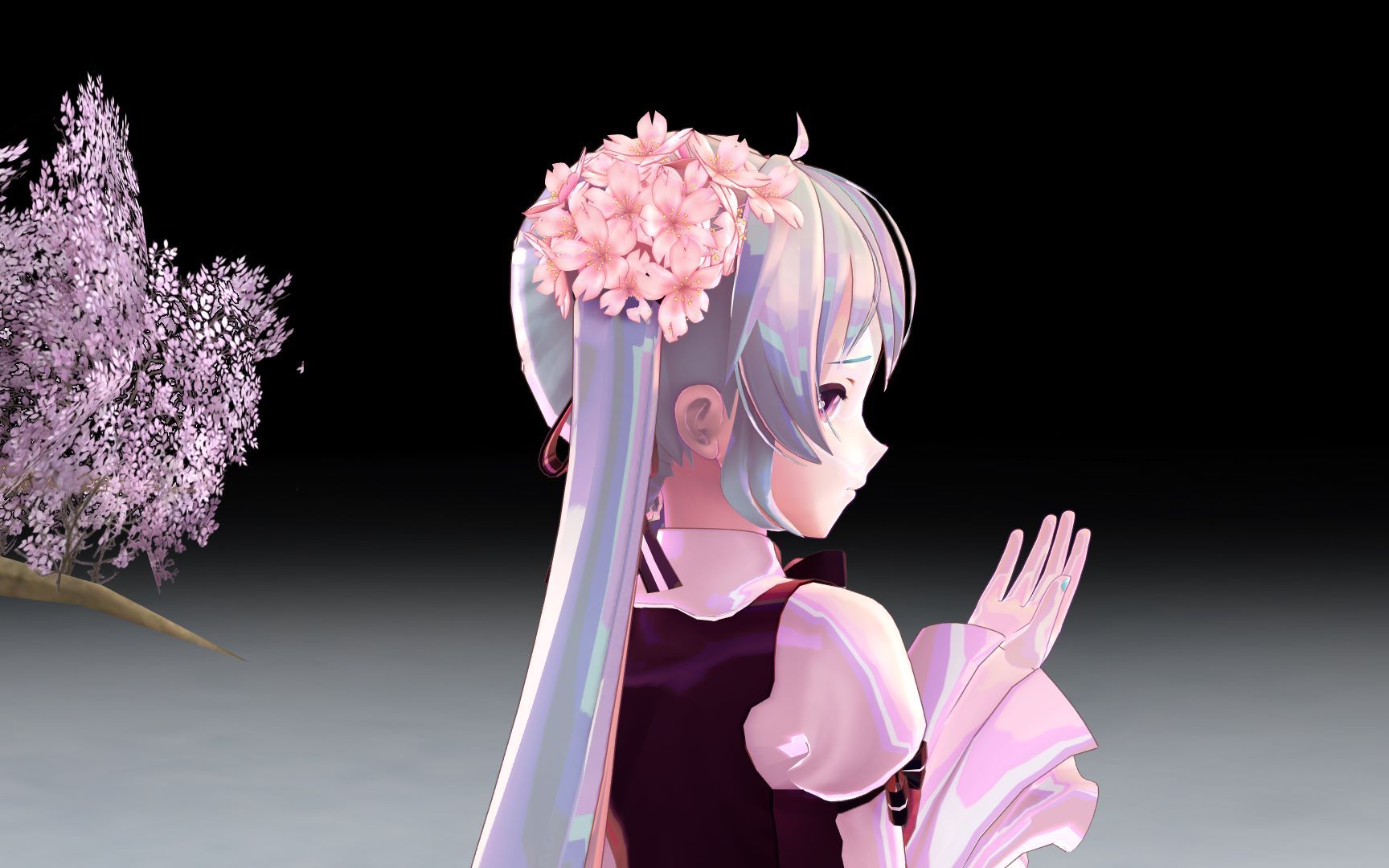 【初音未來/mmd】櫻miku的夢與葉櫻 十一年了,櫻花樹下的少女還在等著