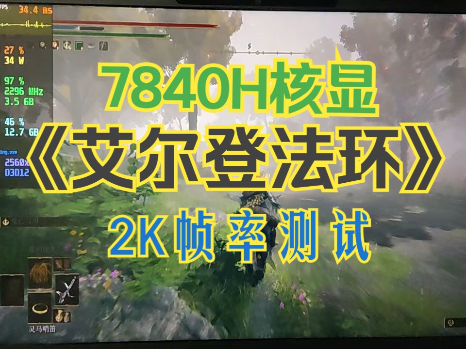 【7840H核显】艾尔登法环 2K低画质 帧率测试 2560x1440单机游戏热门视频