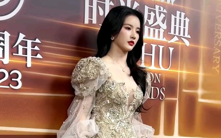 刘些宁宫廷版礼服裙 红毯 时尚盛典