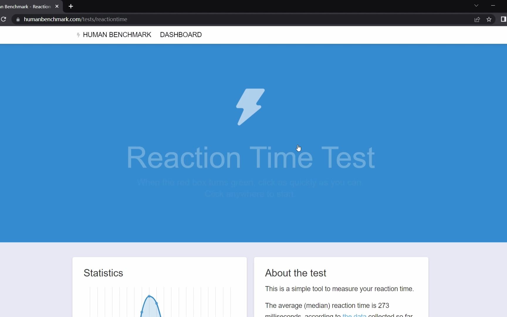 humanbenchmark反应速度测试