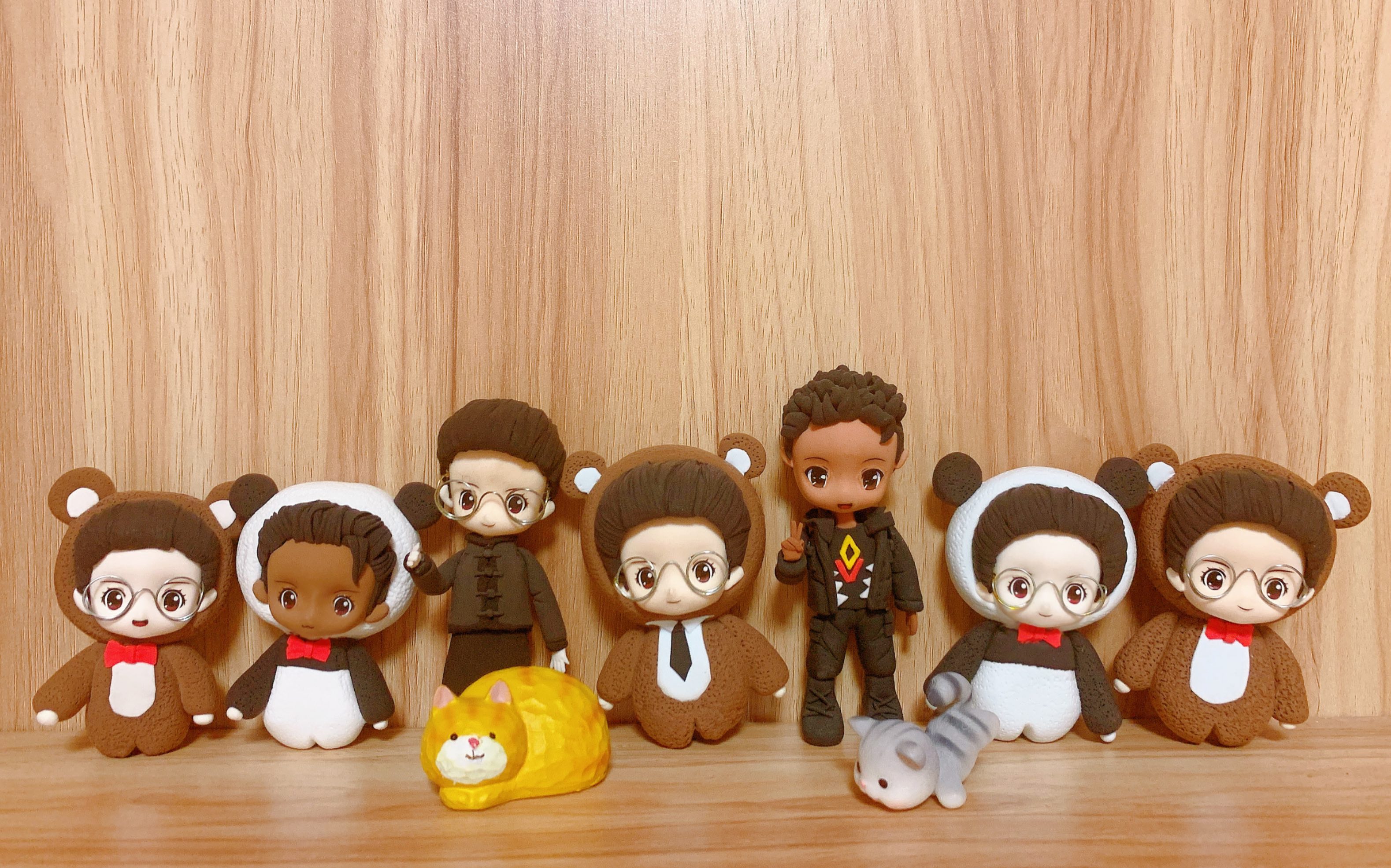 觉醒年代|张露钱玄同德潜小熊手办 附赠印塔小熊 儿童节限定可爱露露