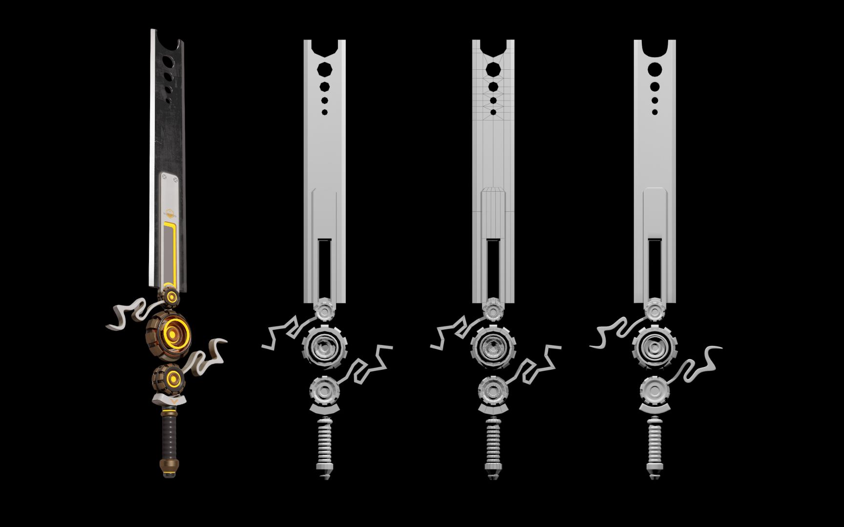 3dmax武器建模 三小时完成游戏武器模型制作