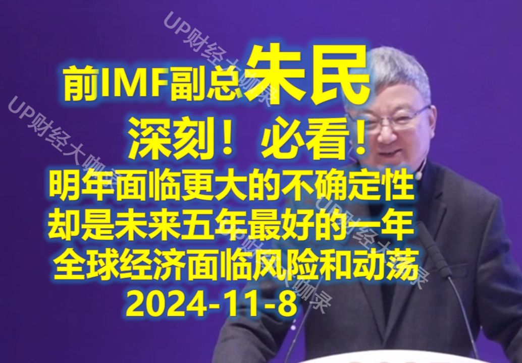 【深刻,必看】2024118 朱民 全球经济面临风险和动荡哔哩哔哩bilibili