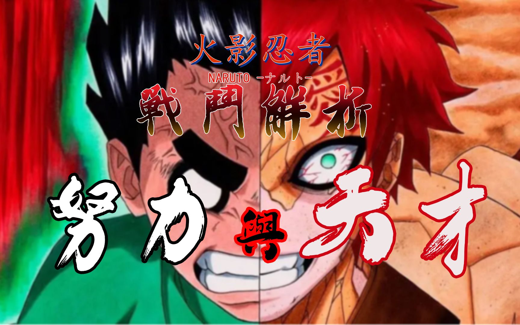 李洛克vs我爱罗「努力与天才」【火影战斗忍术解析】