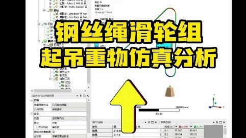 Ansys案例——钢丝绳滑轮组起吊重物仿真分析哔哩哔哩bilibili