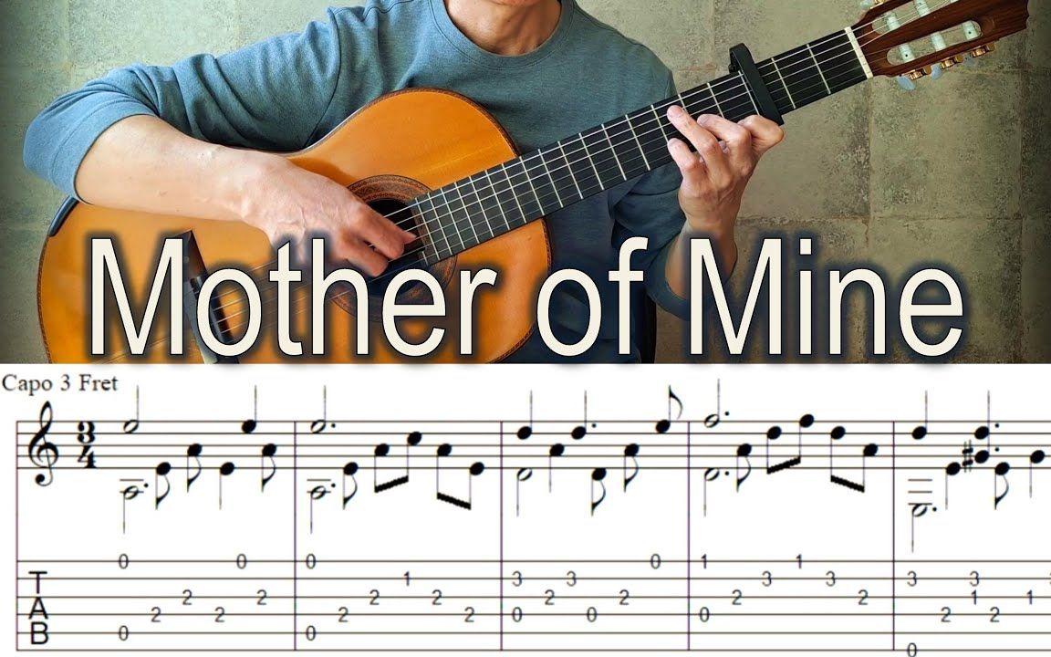 [图]Mother of Mine - Fingerstyle Guitar _ TAB, Lyrics