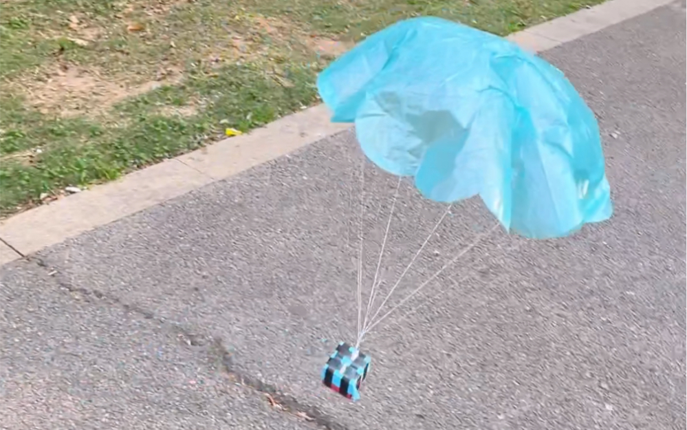 四年级手工制作降落伞图片