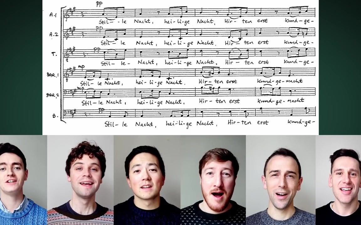 [图]【乐谱预览】Stille Nacht [Silent Night 平安夜] - The King's Singers