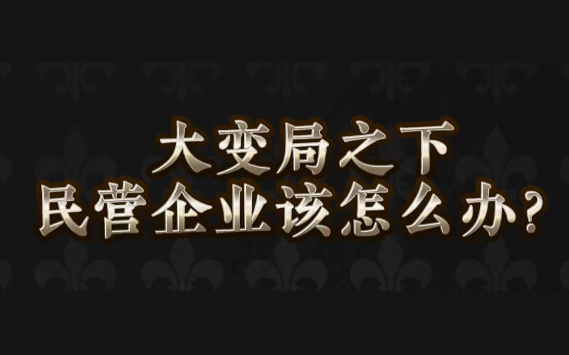 大变局之下,民营企业到底如何破局?