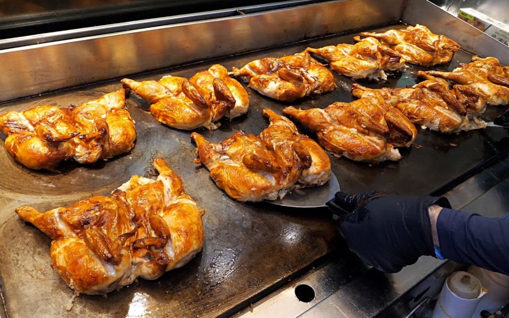 韩国街头小吃—铁板烤鸡
