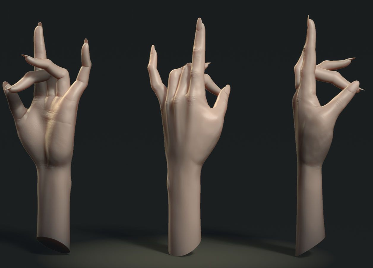 zbrush角色手指雕刻讲解,2小时快速学会雕刻纤细女性角色手指;零基础