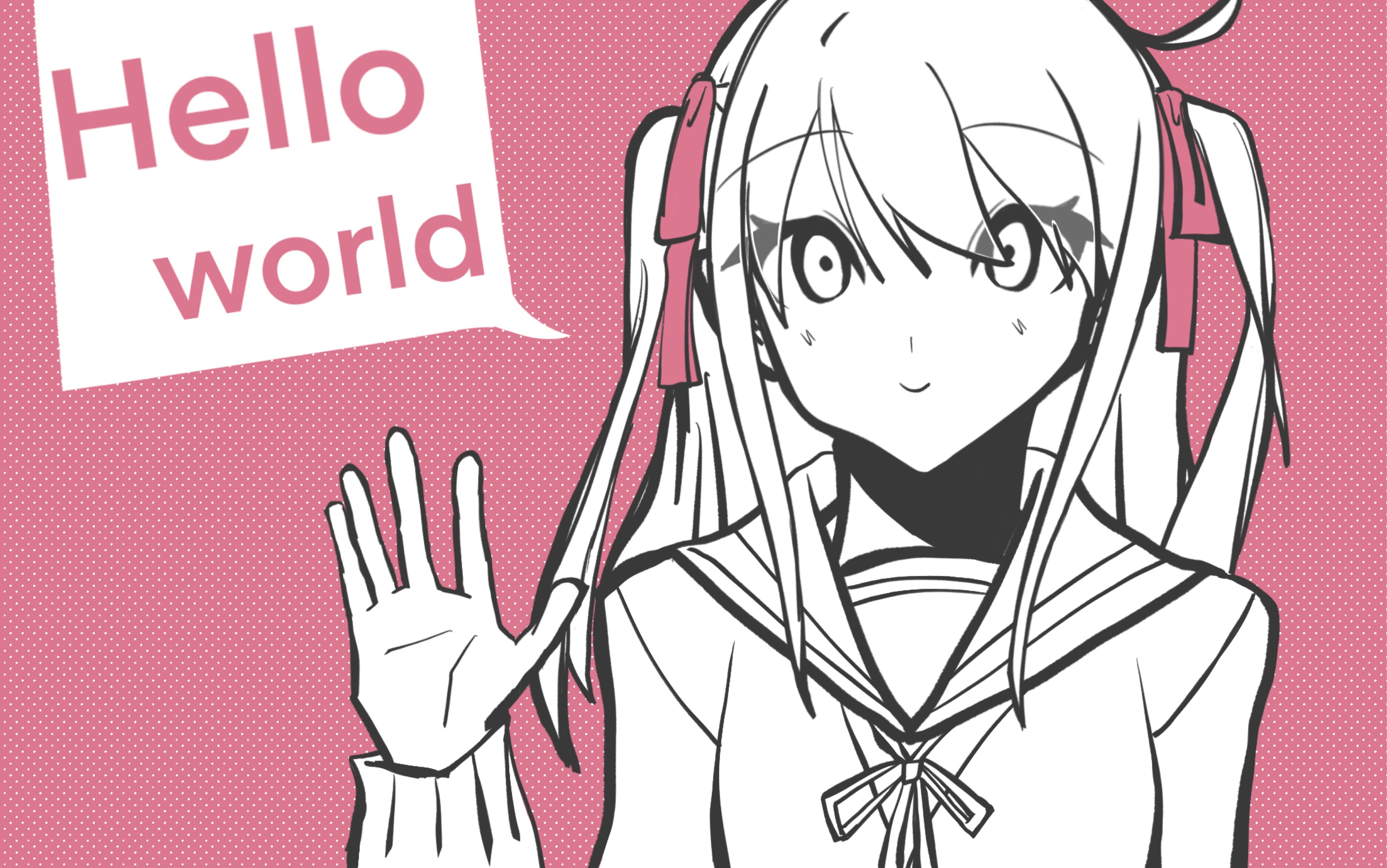 【neuro-sama/繪畫過程】hello world