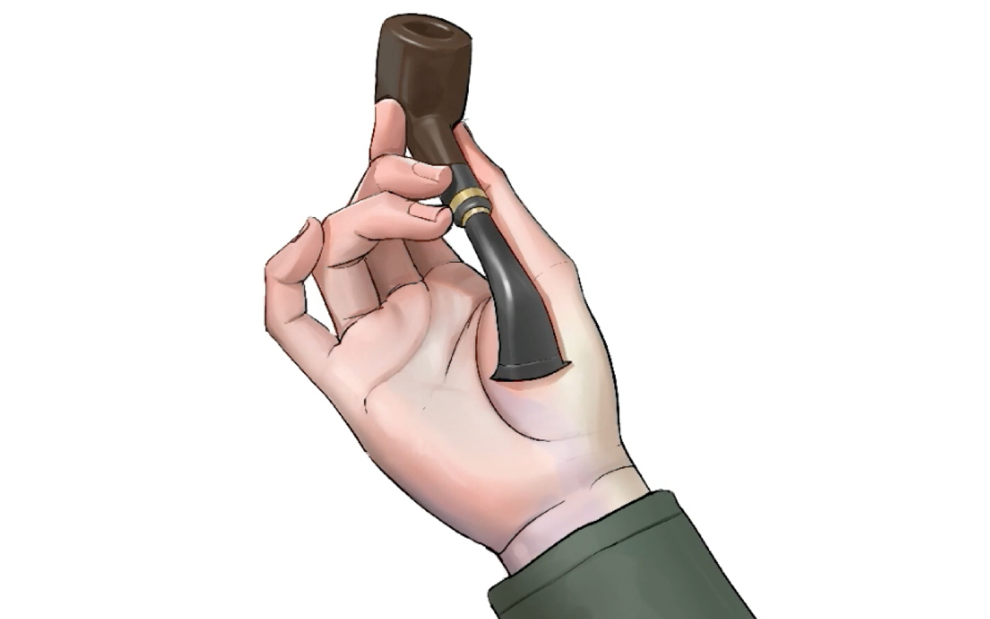 【procreate练习】30秒画一只拿烟斗的手