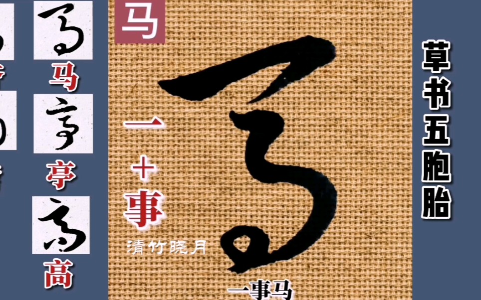 草书五胞胎一下子学会五个草书高效学草书