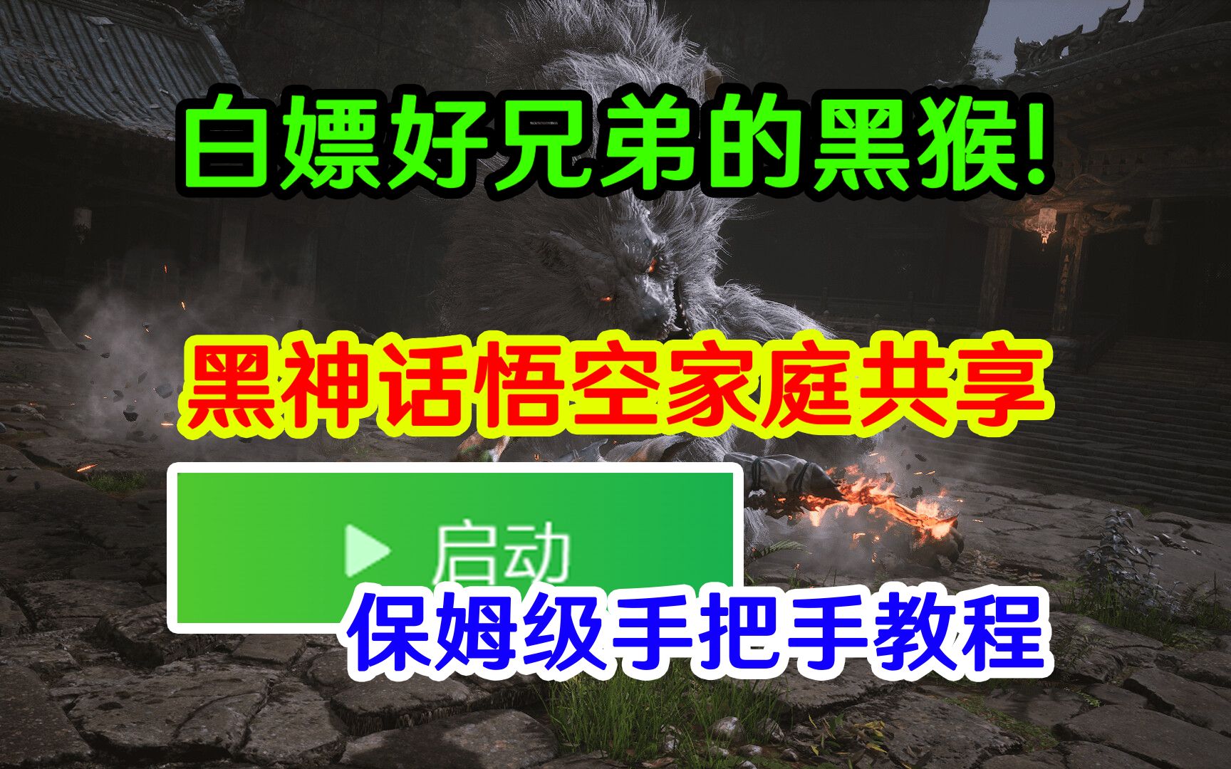 【黑神话悟空】家庭共享教程!黑神话悟空不用买游戏直接喜加一游玩!网络游戏热门视频