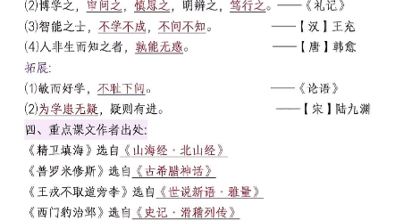 四年级上册语文高频考点汇总.老师整理出来了,知识点概括全面抓紧打印回去提前预习背诵,吃透这12页,开学就是爆发#四年级上册语文 #知识点总结 #...