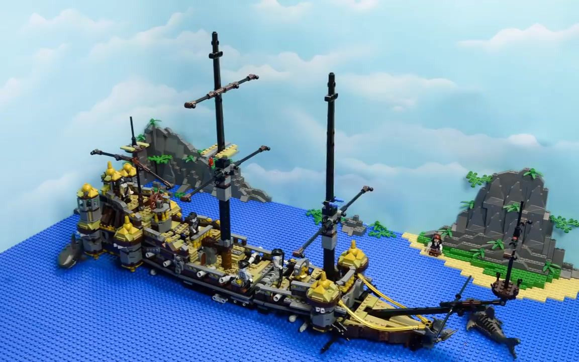 【定格速拼】乐高71042 加勒比海盗 沉默玛丽号(2017)_哔哩哔哩 (゜