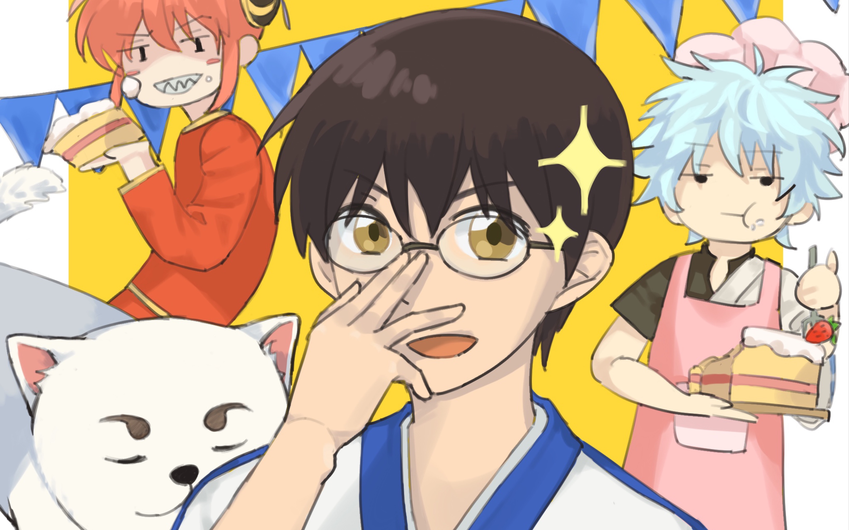 【procreate】志村新八20220812生贺～ 万事屋真是太好了_哔哩哔哩