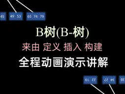 Download Video: B树(B-树) - 来由, 定义, 插入, 构建