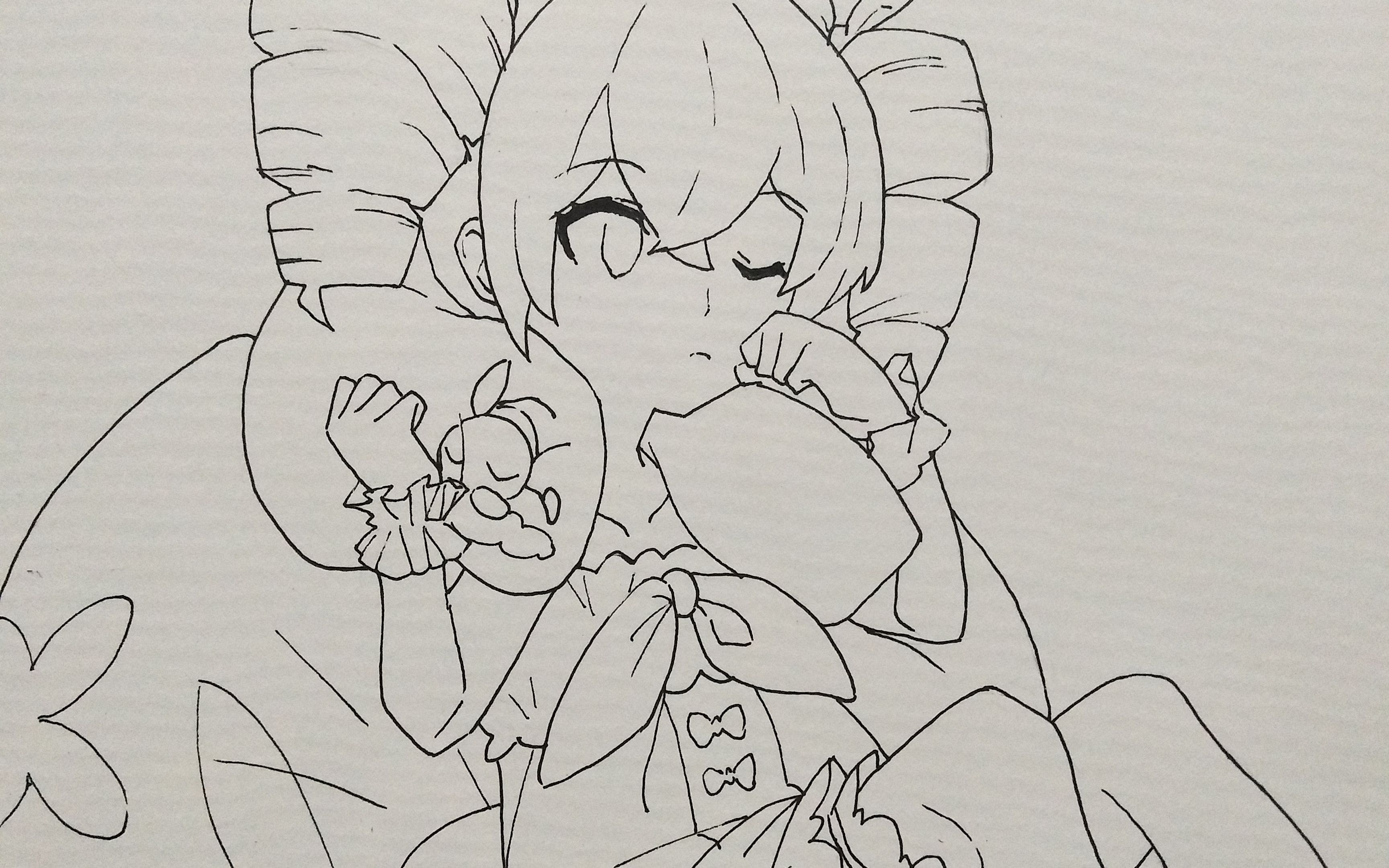 【临摹】给小不点布洛妮娅勾线