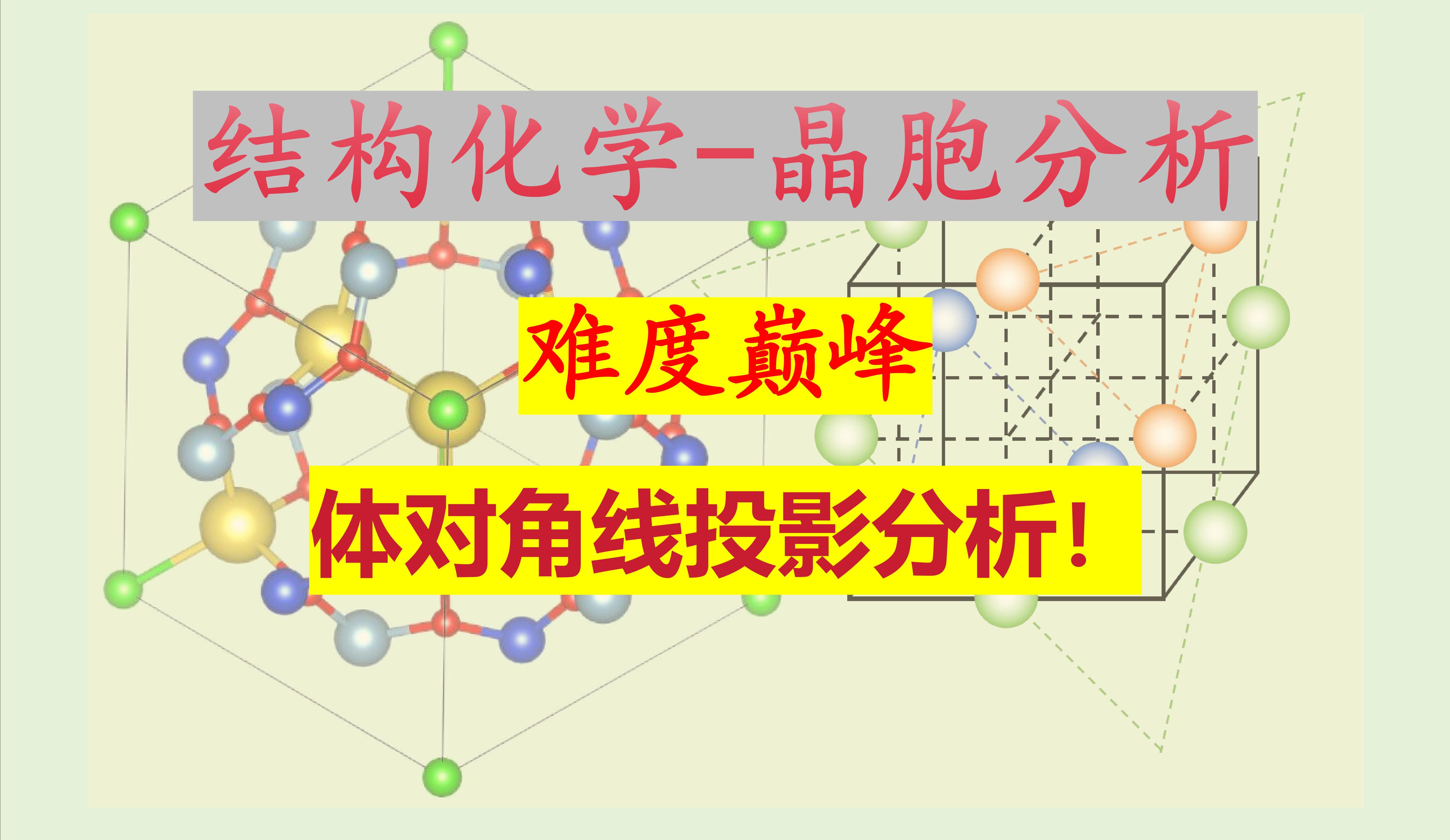 [图]晶胞体对角线投影分析？学会模型so easy