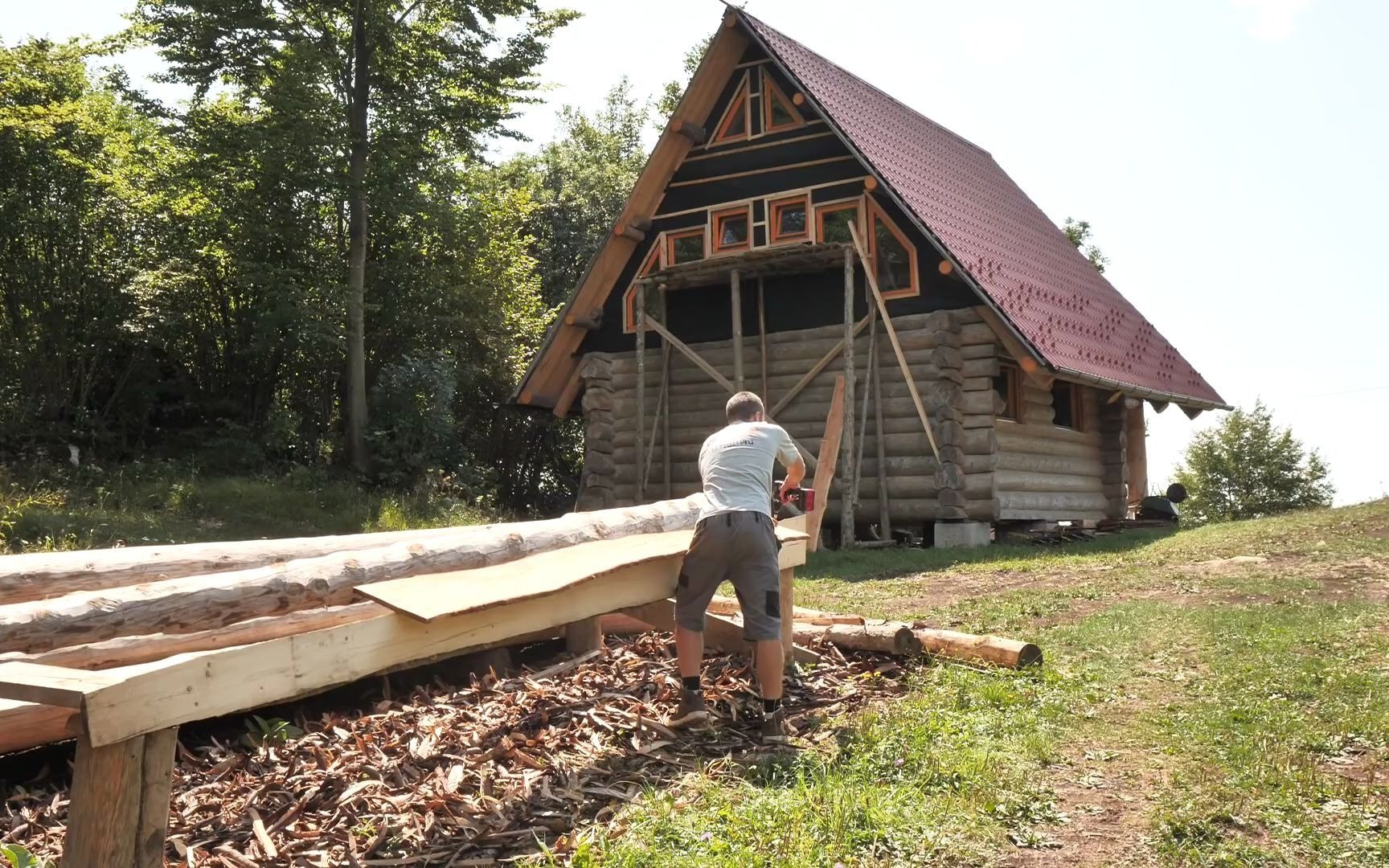 【传统木屋】33. 终于看起来像个房子了 Off Grid LOG CABIN Build  It's Starting to Look Like a HOU哔哩哔哩bilibili