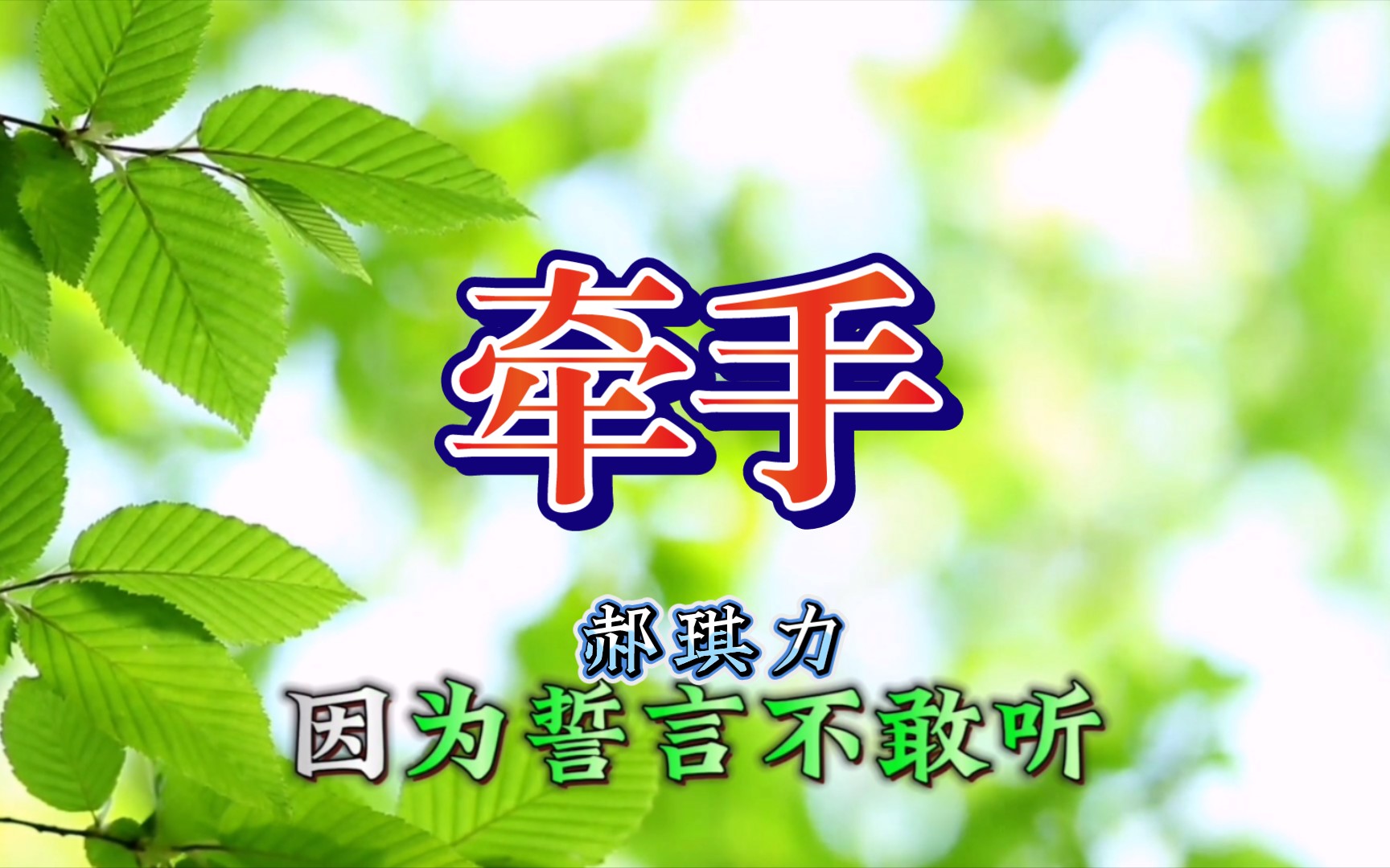 郝琪力《牵手》