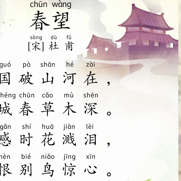 唐诗三百首第二十五首《春望》_哔哩哔哩_bilibili 唐诗三百首第二十五首《春望》_哔哩哔哩_bilibili