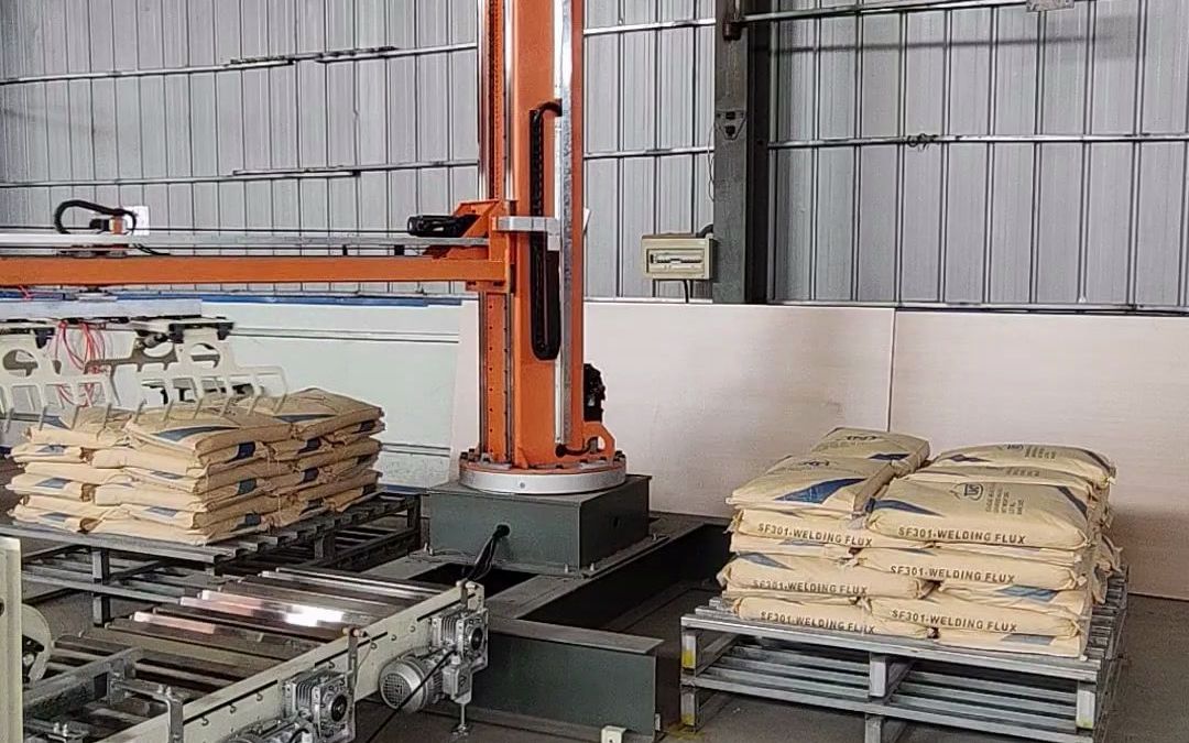 1000次每时25kg双抓双放 hfmr-180立柱旋转码垛机 郑州海富机电