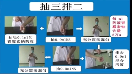 配置青霉素皮试液方法哔哩哔哩bilibili