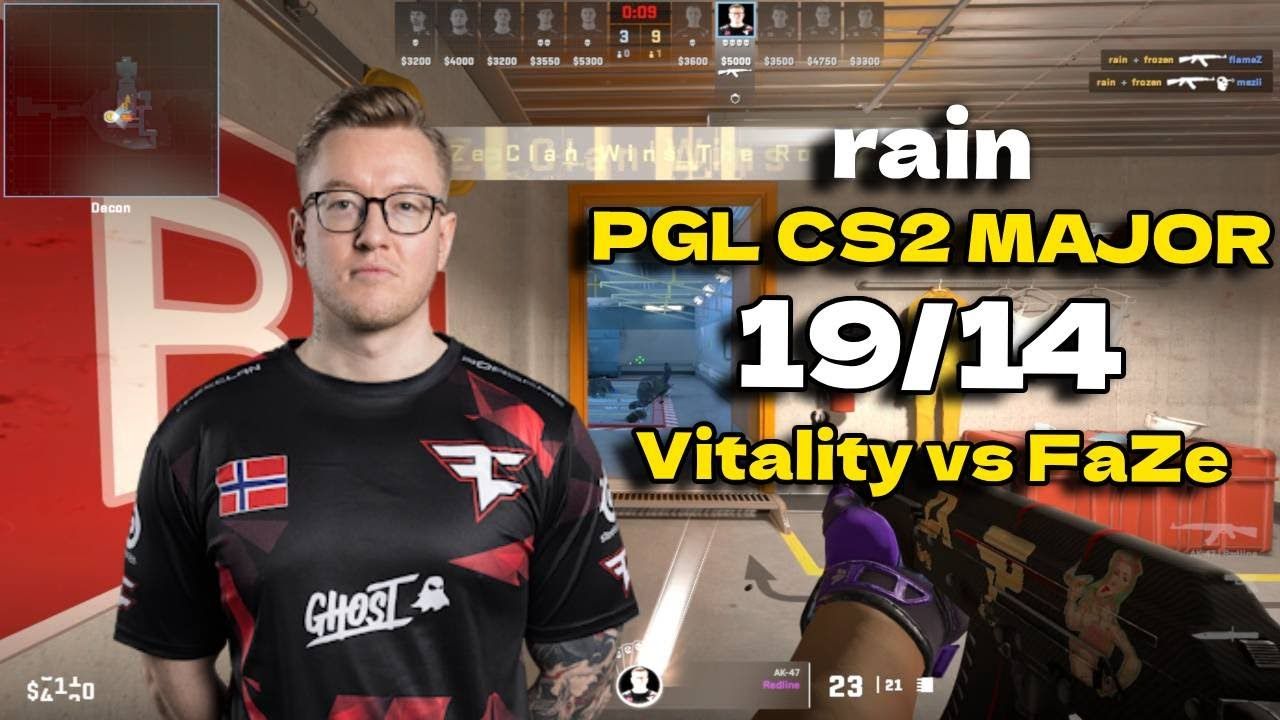 【cs2】pov faze rain (19/14) vs vitality (nuke) @pgl cs2 major