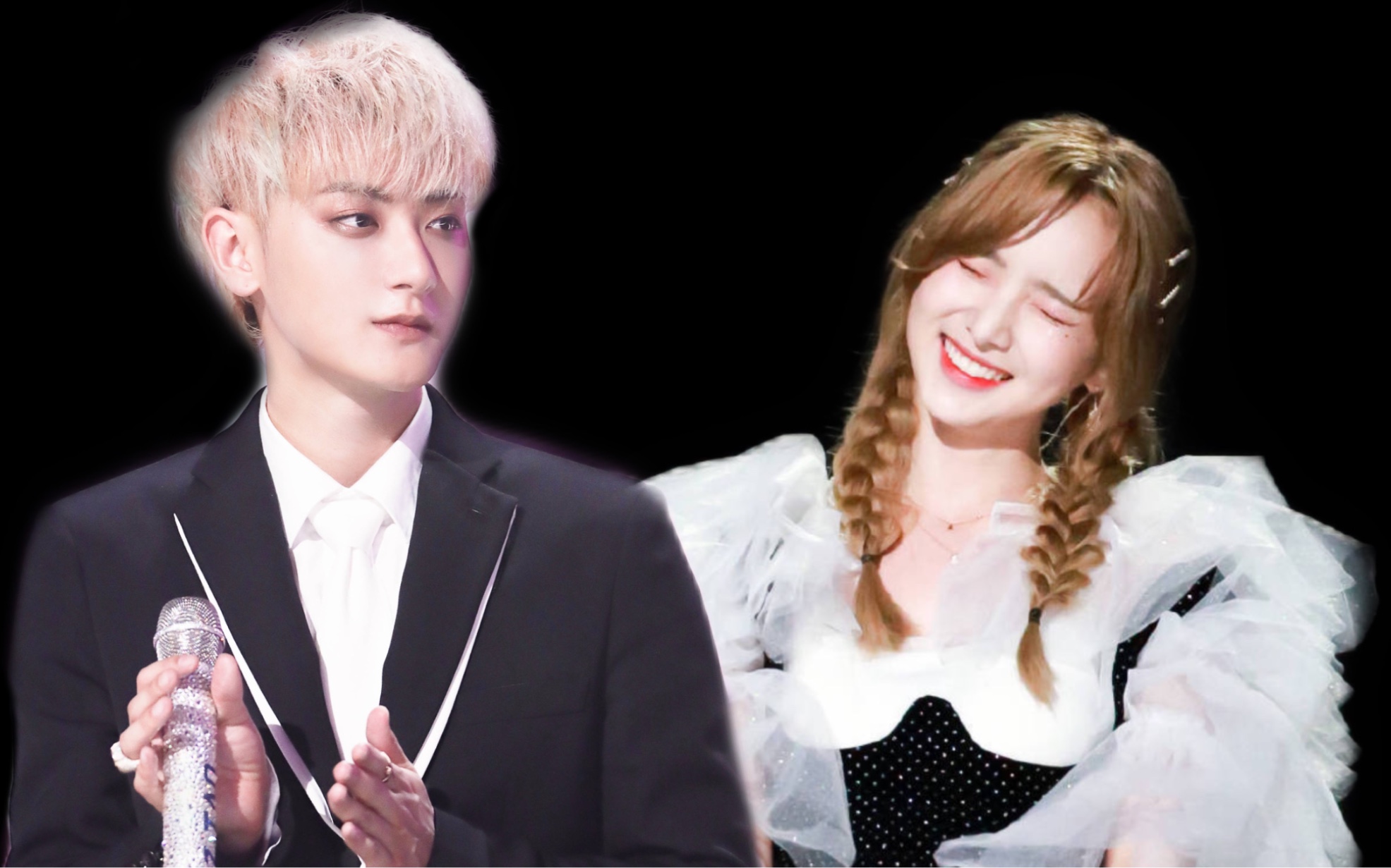 奶桃cp成团夜实锤夜黄子韬x郑乃馨