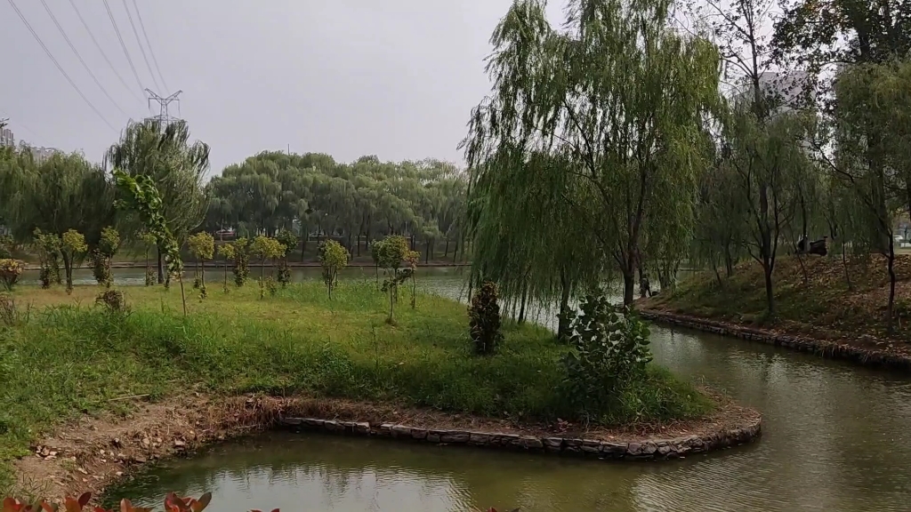 美的像世外桃园的花径公园,像在画中一样,实拍江苏睢宁县第三大公园