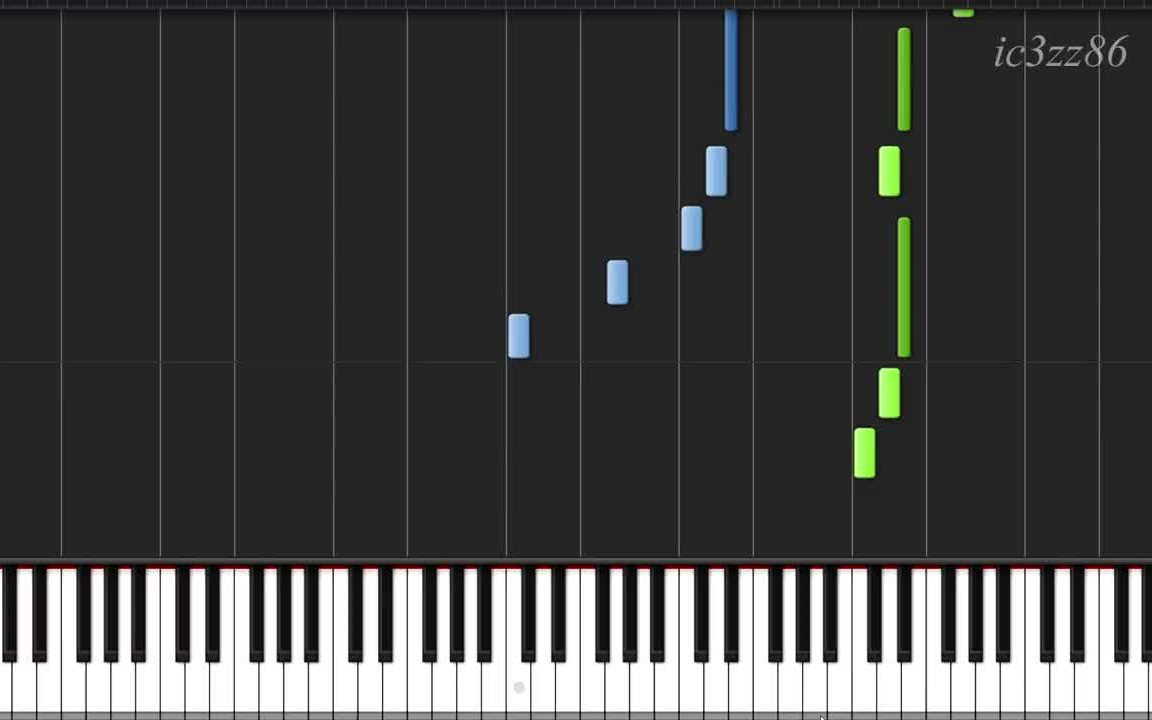 [图]天空之城 - 久石让 钢琴教学[Piano Tutorial] (Synthesia)