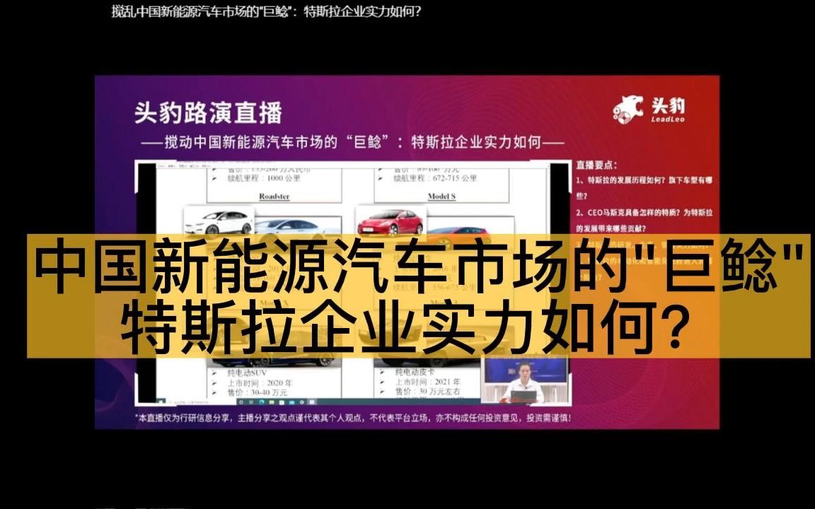 中国新能源汽车市场的“巨鲶”,特斯拉企业实力分析?哔哩哔哩bilibili