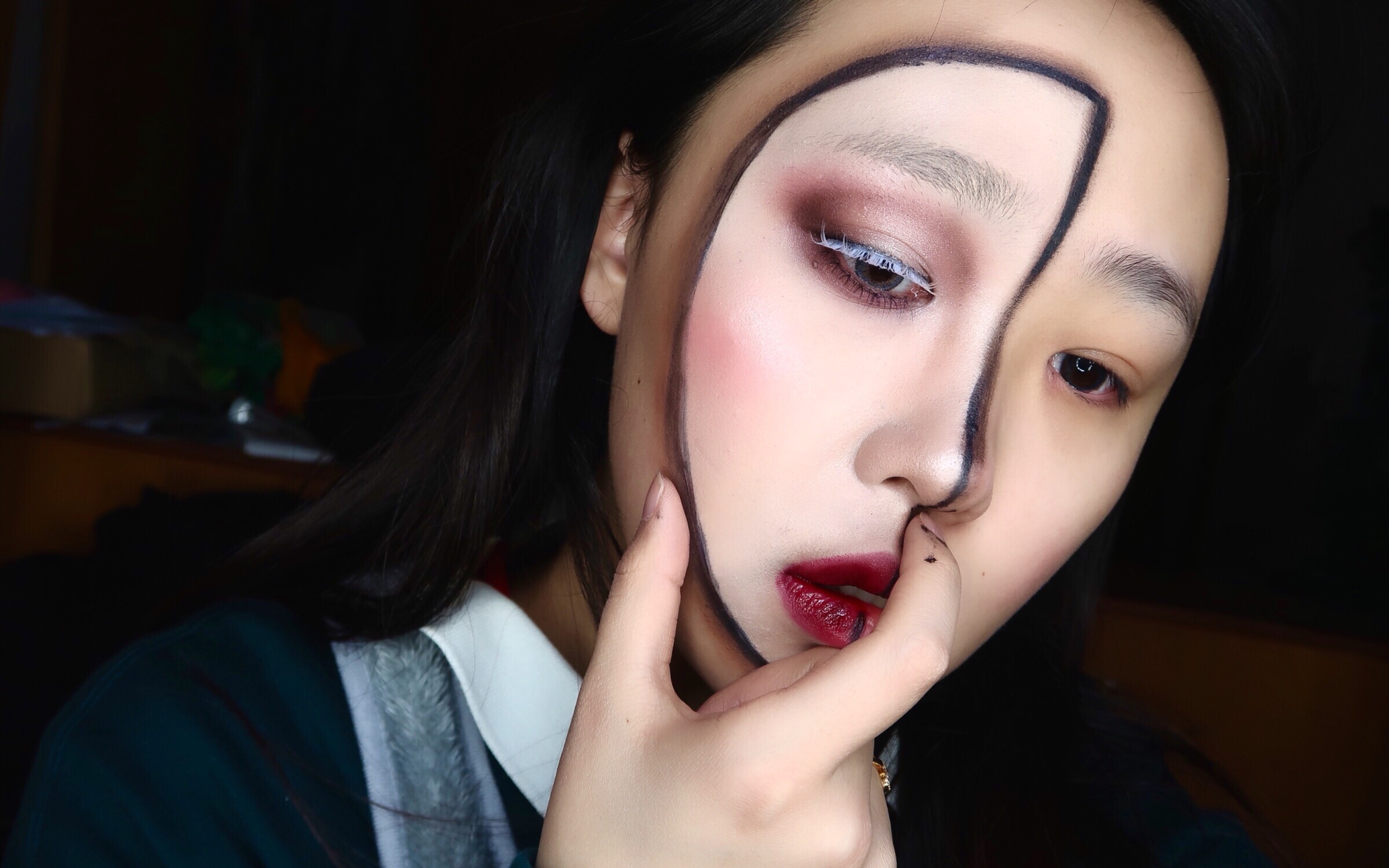 万圣节专用|面具特效妆——面具戴久就摘不掉了