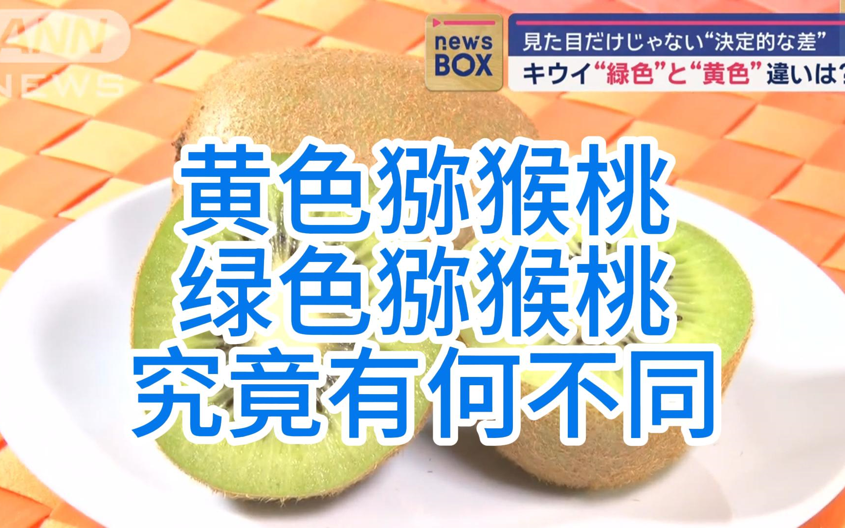 【中日双语字幕】黄色猕猴桃与绿色猕猴桃究竟有何不同 キウイフルーツ“緑色”と“黄色”何が违う?実は、见た目じゃなく栄养に“差”哔哩哔哩...