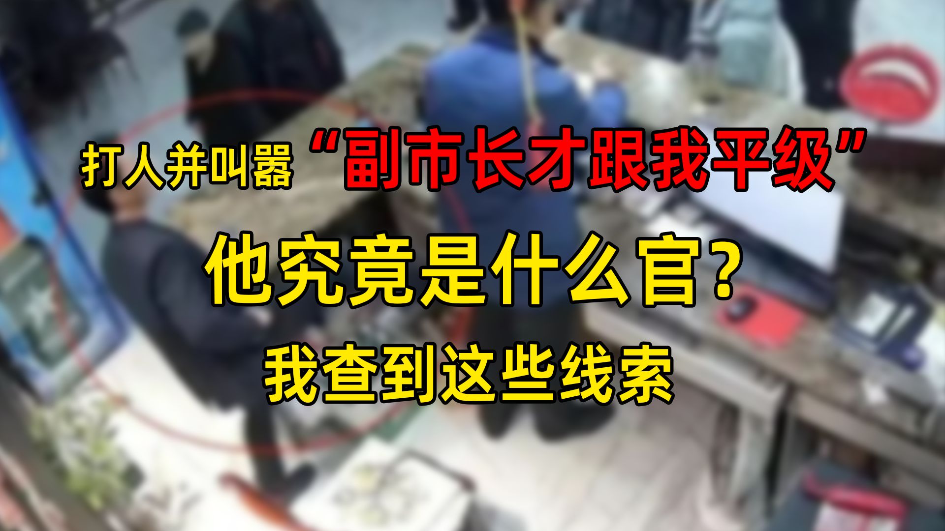 打人并叫嚣“副市长才跟我平级”他究竟是什么官?我查到这些线索哔哩哔哩bilibili