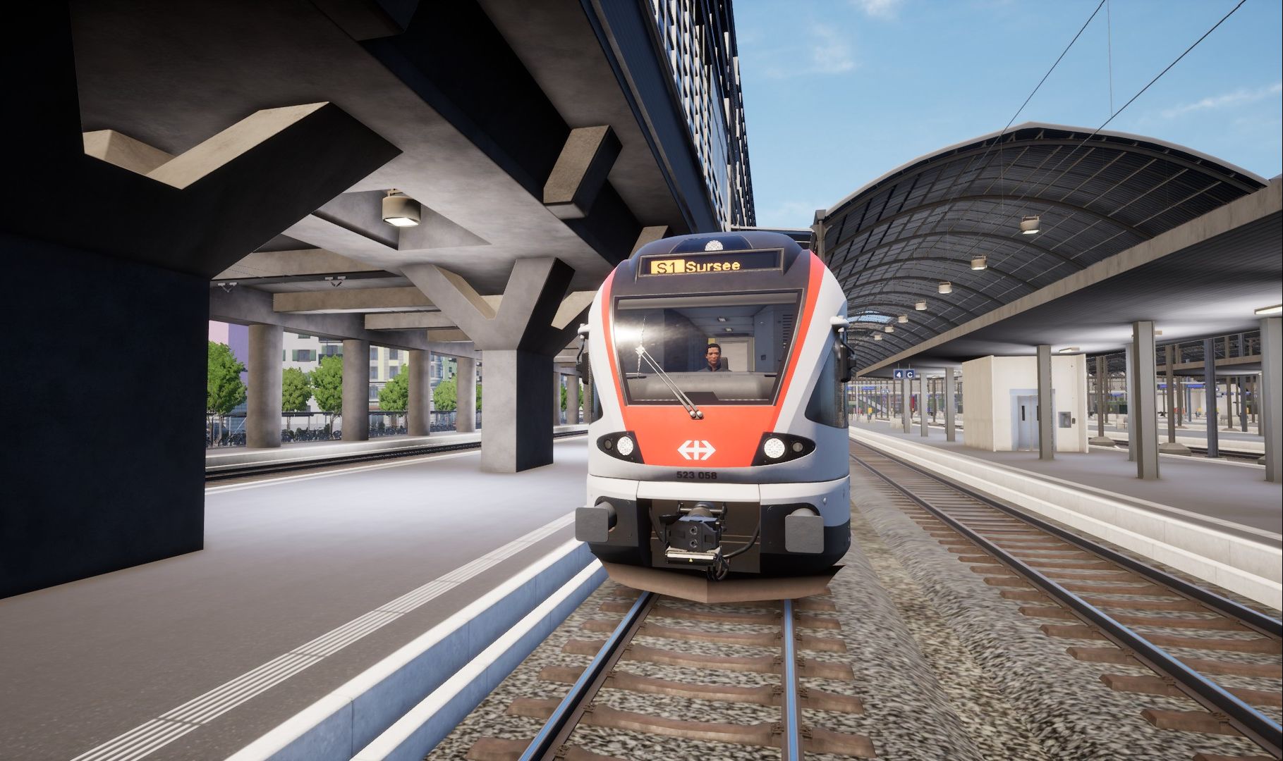 模拟火车世界2中瑞城市快铁第51期21137卢塞恩站到苏尔塞站