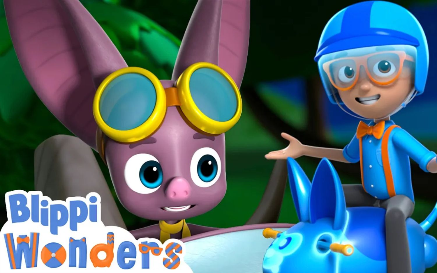 [图]【Blippi Wonders】动画版｜科普故事｜蝙蝠如何在黑暗中活动呢？