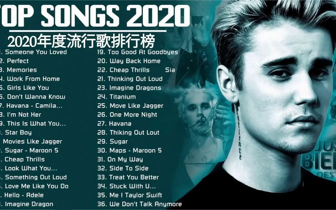 [图]欧美排行榜 2020 油管播放量过亿流行歌曲 - 抖音流行歌曲 2020 & 2020最新歌曲