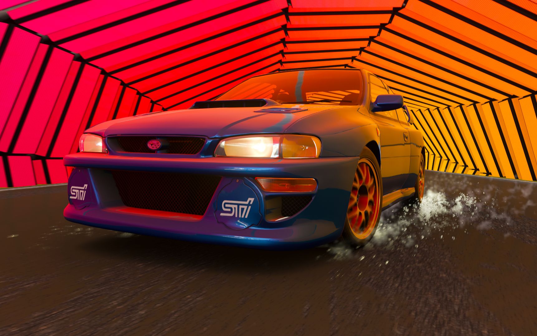 斯巴鲁impreza 22b sti-地平线蓝精灵