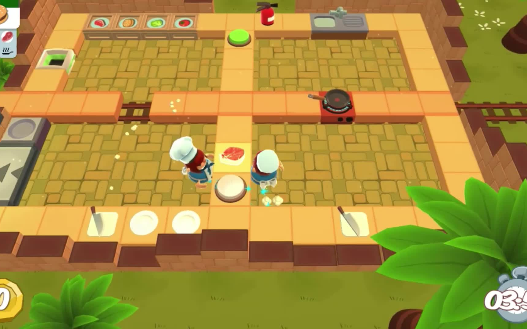 《胡闹厨房》the lost morsel-dlc单人关卡1-2高分(274)通关视频