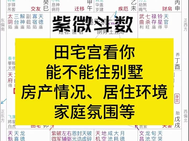 《田宅宫看房产,家庭氛围》紫微斗数实战学员命盘教学哔哩哔哩bilibili