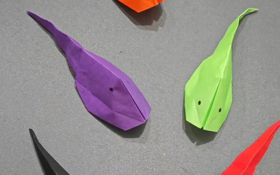 超级简单的折纸蝌蚪,确定不做一个吗