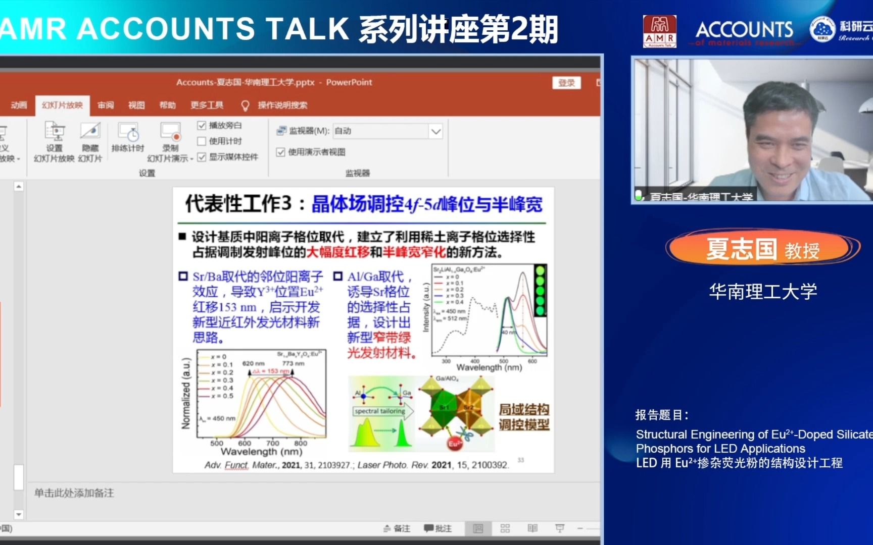 华南理工大学 夏志国LED用Euⲫ掺杂荧光粉的结构设计工程哔哩哔哩bilibili