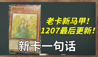 Descargar video: 好美的腋！白龙、秘仪能否获得补强？1207最后更新新卡预告！【新卡一句话217】